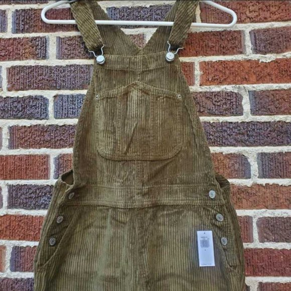 New women's Old Navy  corduroy slouchy straight workwear overalls - Picture 3 of 11